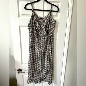 Black & White Paisley Vince Camuto Wrap Dress